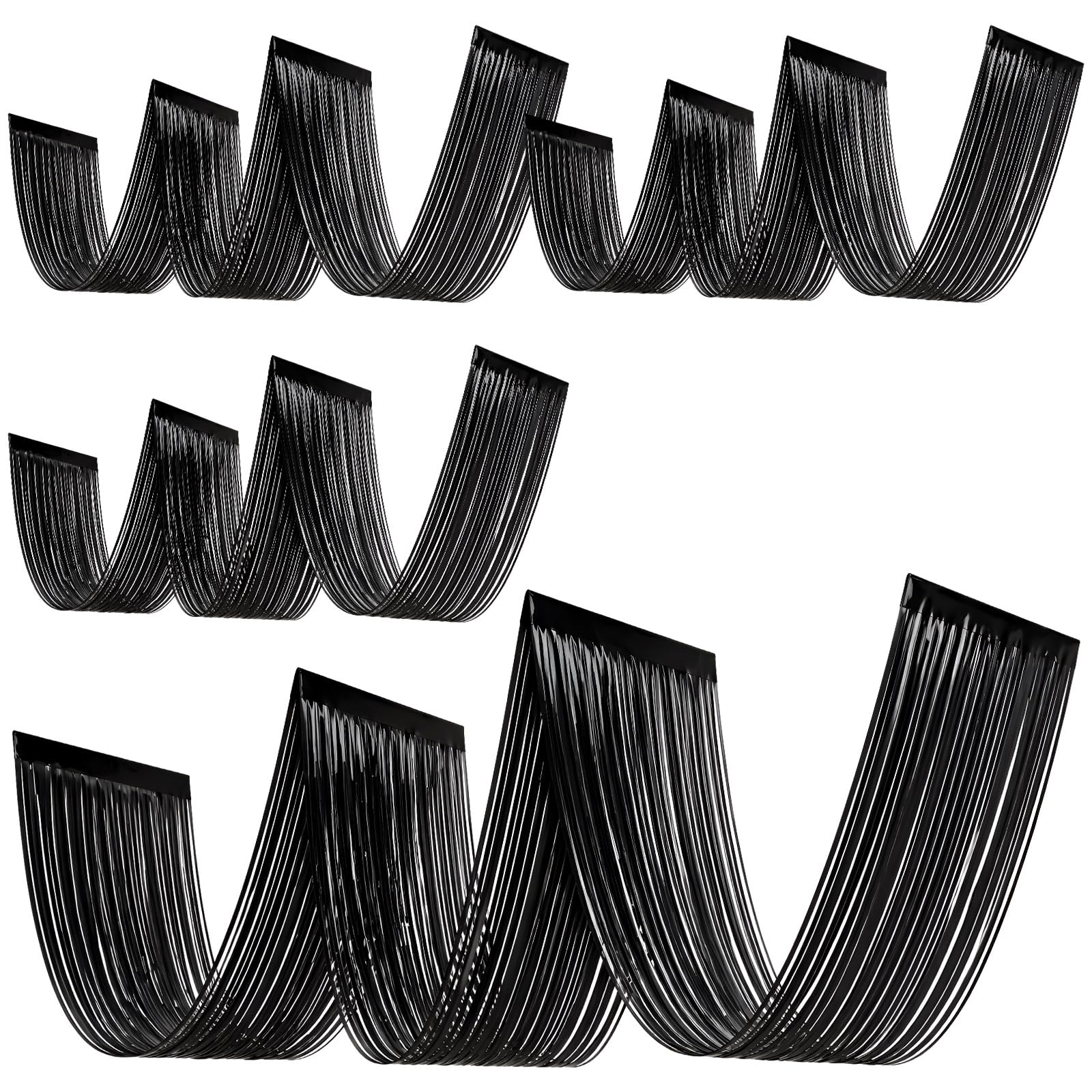 Tinsel Garland Decoration - 4 PCS 블랙 반짝이 프린지 천장
