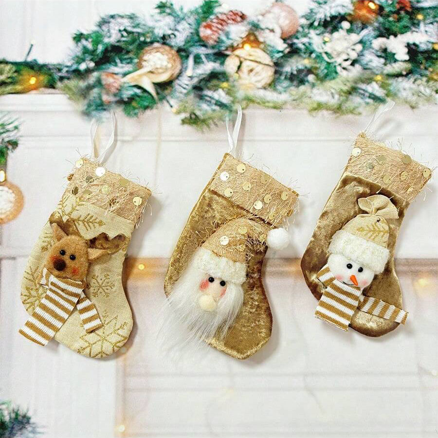 크리스마스 장식 양말 3개, 벽난로 장식품 및 크리스마 - Christmas Stocking Hanging 리뷰 및 가격