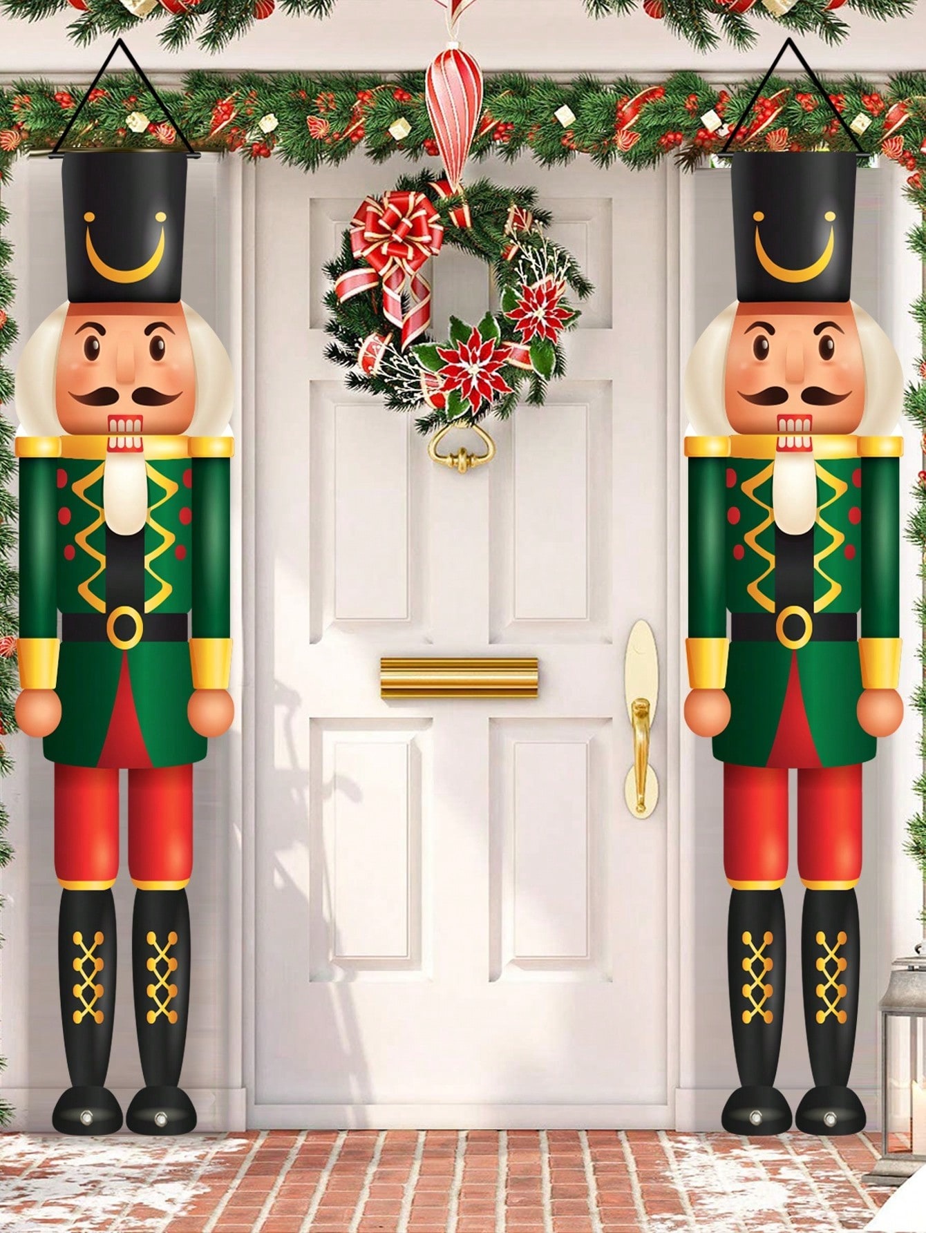 크리스마스 현관 배너 호두까기 인형 인물 프린트 - 크 - Nutcracker Figurine 리뷰 및 가격