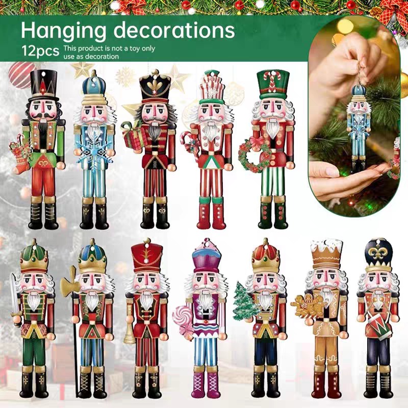 12/16개 나무 호두까기 인형 군인 만화 토끼 펜던트 - Nutcracker Figurine 리뷰 및 가격