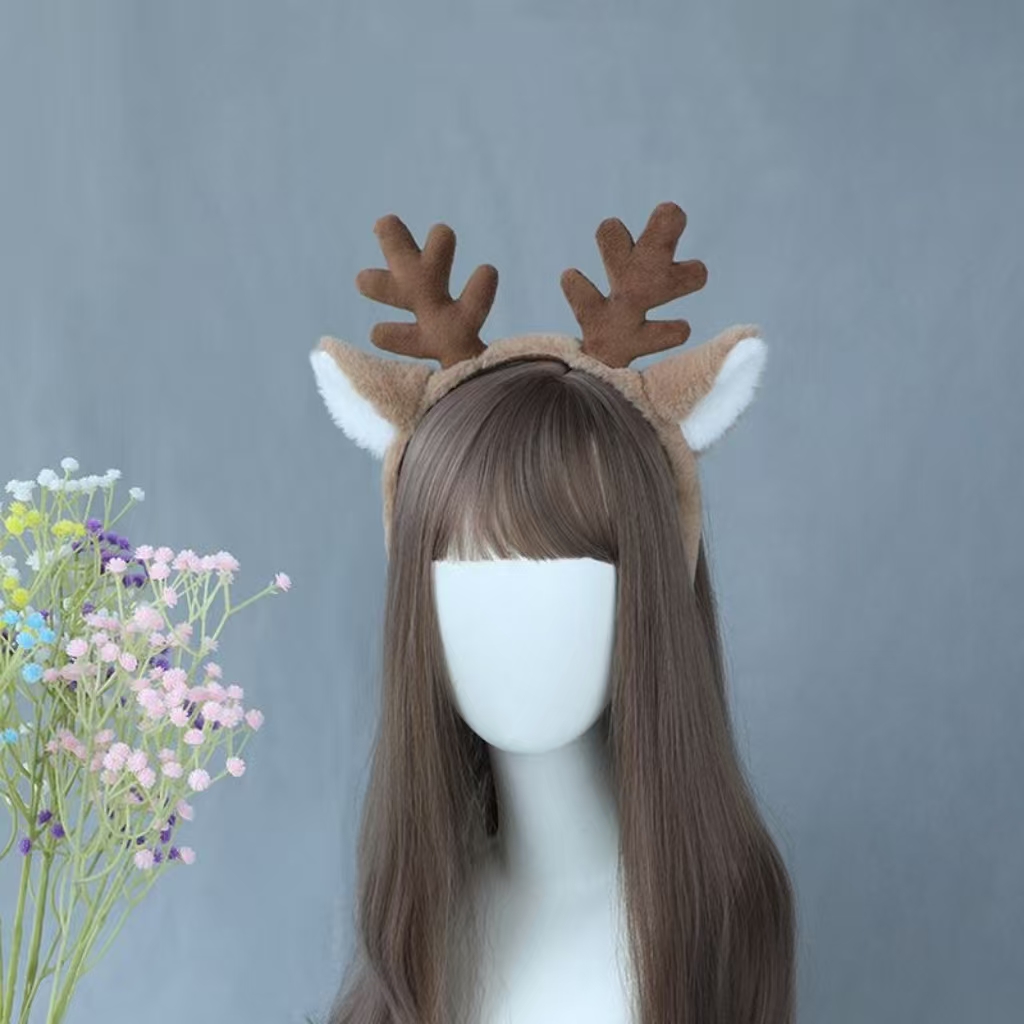 크리스마스 의상 눈송이 사슴 귀와 뿔 머리띠 코스프레  - Reindeer Antlers Headband 리뷰 및 가격