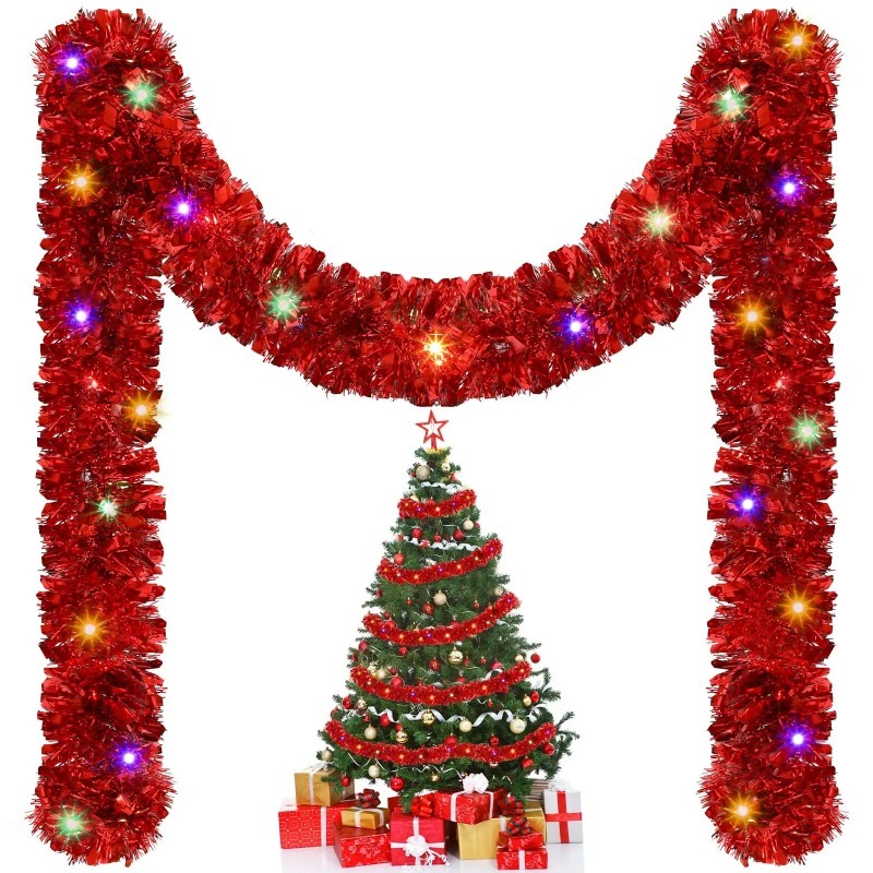 1PC 5M 크리스마스 반짝이 가랜드 장식 내구성 있는 - Tinsel Garland Decoration 리뷰 및 가격